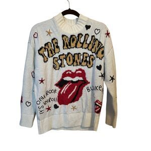 Rock 'n Roll Vibe: American Eagle x Rolling Stones Intarsia Sweater | Sz Small